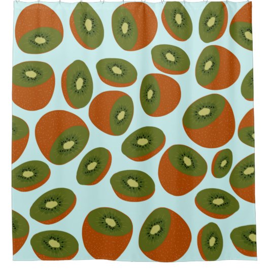 Kiwivruchten Pattern Douchegordijn (Voorkant)