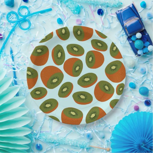 Kiwivruchten Pattern Papieren Bordje (Feest)
