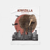 Kiwizilla Funny Kiwi _ New Zealand Bird Lovers Gif Fleece Deken (Voorkant)