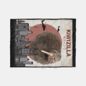Kiwizilla Funny Kiwi New Zealand Bird Lovers Gift Fleece Deken (Voorkant (Horizontaal))