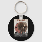 Kiwizilla Funny Kiwi New Zealand Bird Lovers Gift Sleutelhanger (Voorkant)