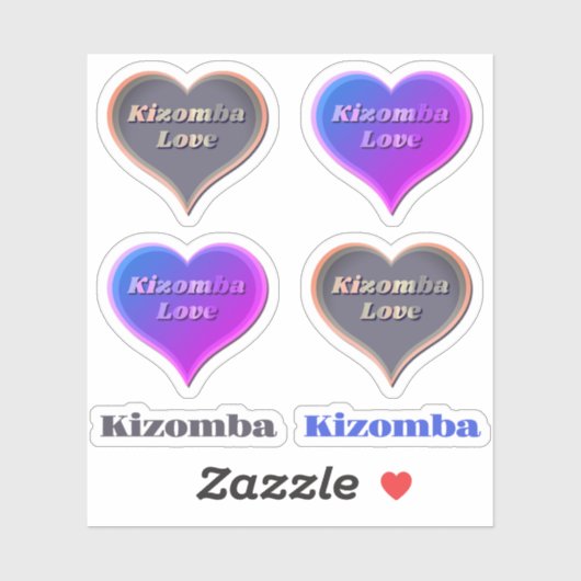 Kizomba danshart Custom-Cut Vinyl Sticker (Vel)