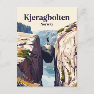 Kjeragbolten Noorwegen Briefkaart