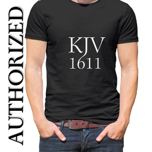 KJV 1611 Zwart-wit Christelijk T-shirt