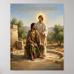 KJV Bijbel-De Heer Is Met U Machtige Krijger Poster