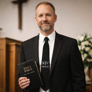 KJV Bijbel Gelovige Zwart en Wit Christelijk Stropdas
