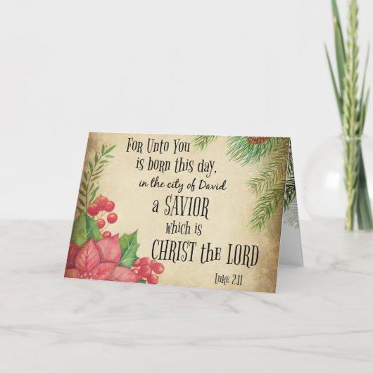 KJV Bijbelse kerst Kaart (Voorkant)