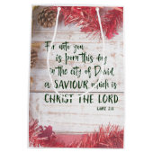 KJV Bijbelse kerst Medium Cadeauzakje (Achterkant)