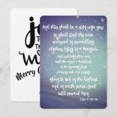 KJV Glorie aan God Kerstmis Feestdagenkaart (Voorkant / Achterkant)