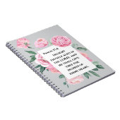 KJV Psalm Pink Peony Journal de dévotion de la fem (Côté Droit)