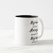 KJV Scripture Mug - La joie dans le Seigneur toujo (Devant droit)