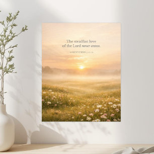Klaagliederen 3:22-23 Bijbelvers Christelijk Geloo Poster