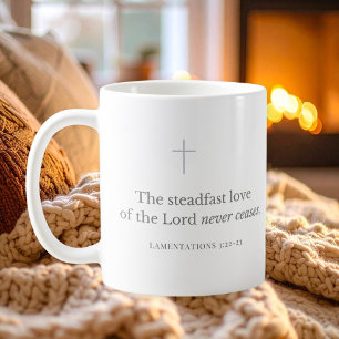 Klaagliederen 3:22-23 Bijbelvers Christelijk Koffiemok