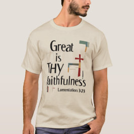 Klaagliederen 3:23 Midden-eeuws geloof T-shirt