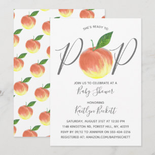 Klaar aan Pop het Baby shower van de Waterverf van Kaart