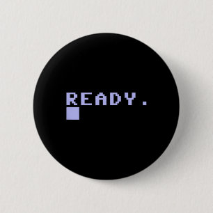 Klaar C64-thuiscomputer 80's Retro-gamer-coderings Ronde Button 5,7 Cm