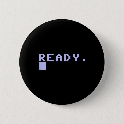 Klaar C64-thuiscomputer 80's Retro-gamer-coderings Ronde Button 5,7 Cm (Voorkant)