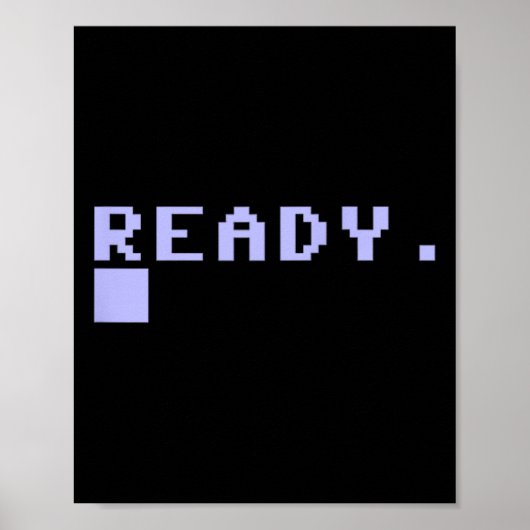 Klaar C64-thuiscomputer 80's Retro-gamercodeerder- Poster (Voorkant)