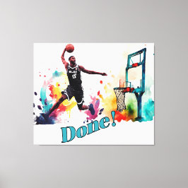 Klaar: de ultieme slamdunk basketbaltrend canvas afdruk