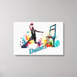 Klaar: de ultieme slamdunk basketbaltrend canvas afdruk
