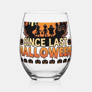 Klaar Halloween Sinds Laatste Geheime Kasteel Gees Wijnglas Zonder Voet