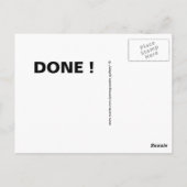 Klaar is beter dan perfect briefkaart (Achterkant)