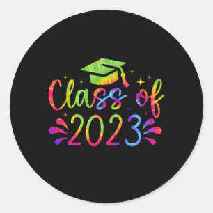 Klaar Klasse van 2023 Afstuderen Student Afstudeer Ronde Sticker