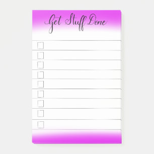 "Klaar krijgen" Aan de controlelijst achteraf aant Post-it® Notes