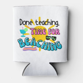 Klaar met lesgeven. Tijd voor strandend met zonnes Blikjeskoeler