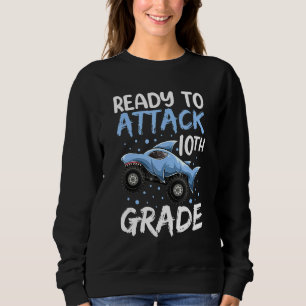 Klaar om 10e grade Apparel Shark Monster T aan te  Trui