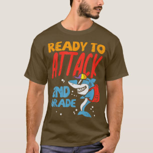 Klaar om 2e Grade Shark op de eerste dag van Schoo T-shirt