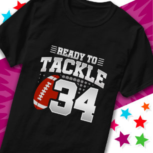 Klaar om 34 Football Party 34th Verjaardag aan te T-shirt