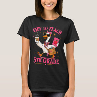 Klaar om 5e klas te onderwijzen Terug naar school T-shirt