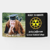 Klaar om Afstuderen te raditeren Spandoek (Horizontaal)