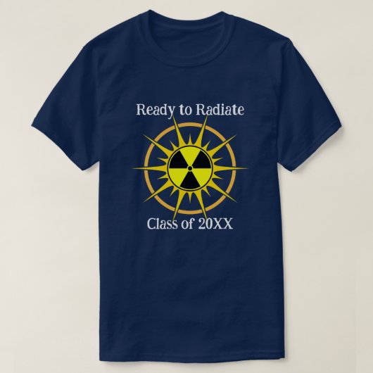 Klaar om Afstuderen te raditeren T-shirt (Design voorkant)