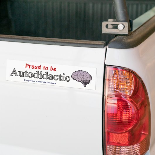 Klaar om autodidactisch te zijn bumpersticker (Op Truck)