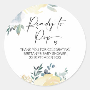 Klaar om Baby shower te Poppen Ronde Sticker