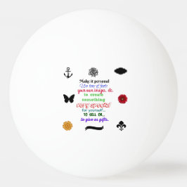 Klaar om bier pingpong te personaliseren pingpongballen