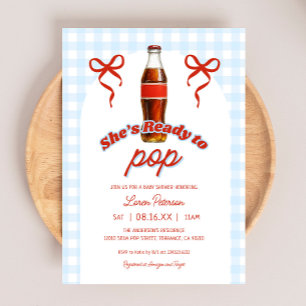 Klaar om Blauwe Jongens Frisdrank Baby Shower te b Kaart