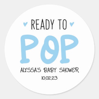 Klaar om blauwe Stickers te Poppen