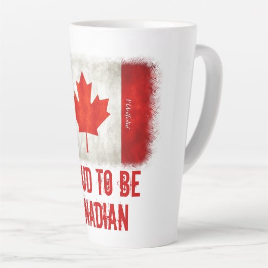 Klaar om Canadese vlag te worden Latte Mok (Rechterhoek)