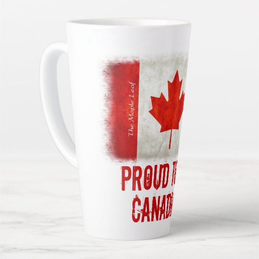 Klaar om Canadese vlag te worden Latte Mok (Linkerhoek)