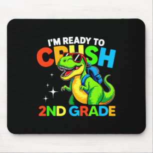 Klaar om de 2e klas dinosaurus eerste schooldag te muismat