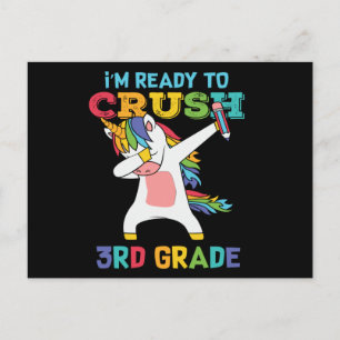Klaar om de 3e klas te verpletteren Cute Unicorn S Briefkaart
