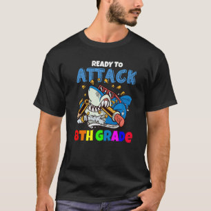 Klaar om de haai van de acht graadjongens terug na t-shirt