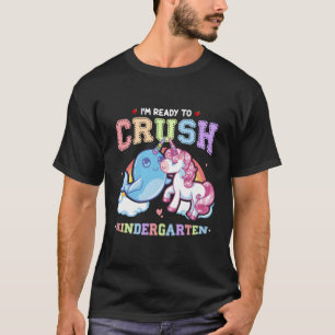 Klaar om de kleuterschool Narwhal eenhoorn te verp T-shirt