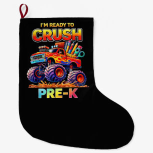 Klaar om de Pre-K Monster Truck Terug naar School Grote Kerstsok