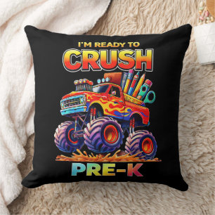 Klaar om de Pre-K Monstertruck Terug naar School t Kussen