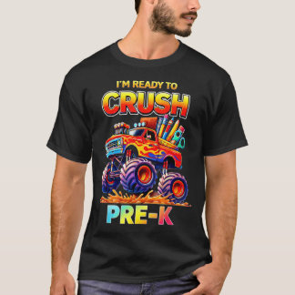 Klaar om de Pre-K Monstertruck Terug naar School t T-shirt