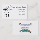 Klaar om de roeppas te personaliseren contactkaartje (Voorkant / Achterkant)